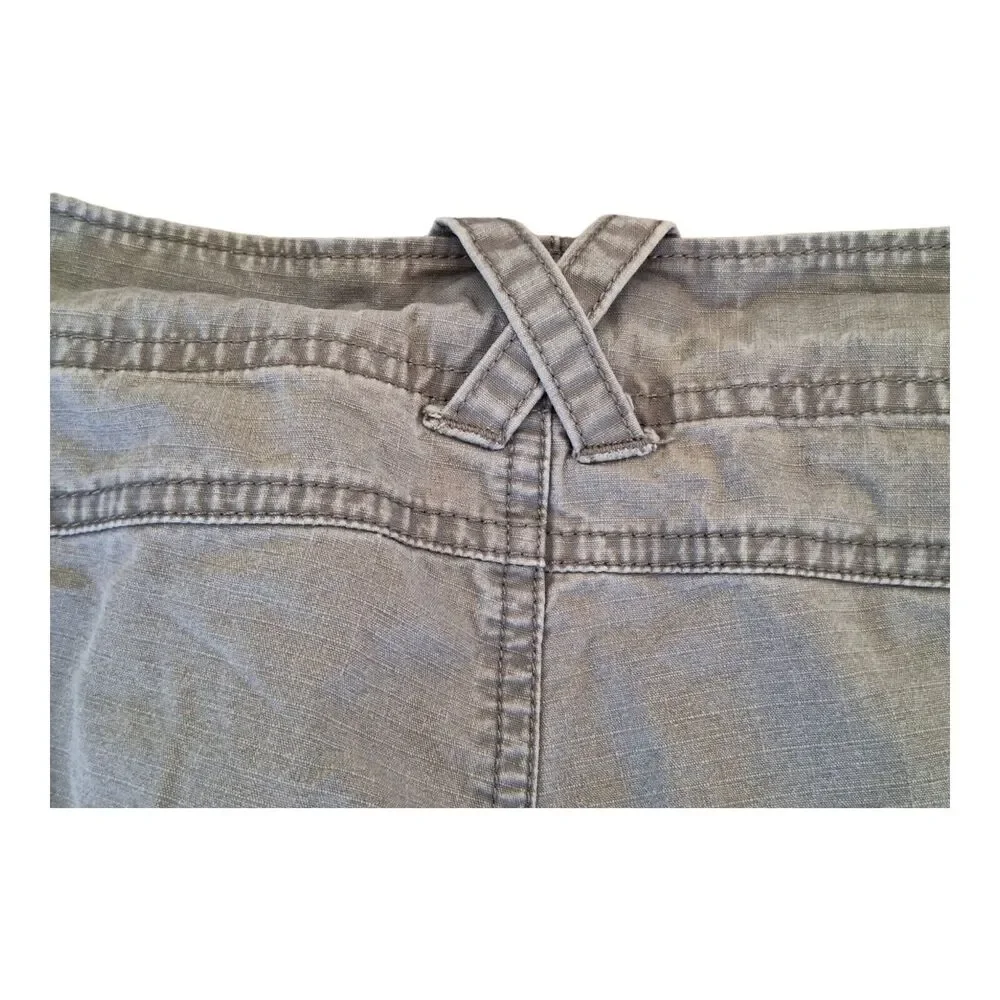 Guide Series Cargo Shorts Cotton Ripstop Gray Size 10 Zip Pocket Hiking modest